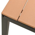 Banco de exterior Lotan 2 plazas marrón/negro 45x110x39 cm