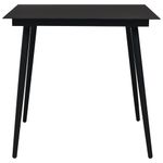 Mesa de jardín Tokyo acero y vidrio negro 74x80x80 cm