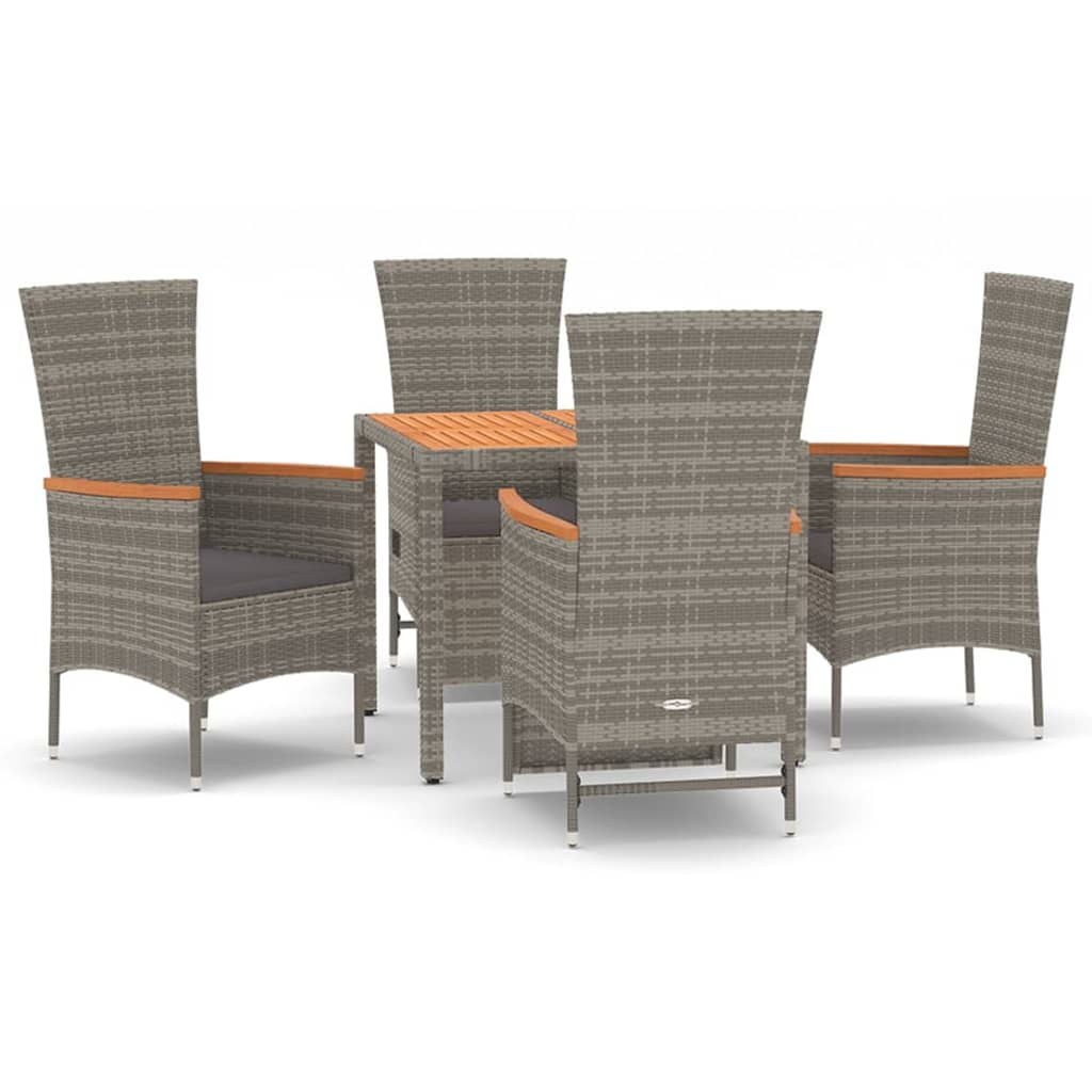 Conjunto de jardín Sintra 4 sillas + mesa gris