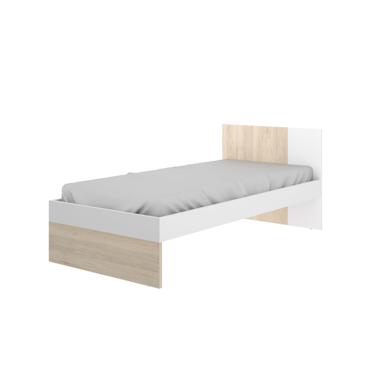 Cama-Dina-con-2-cajones-extraibles-natural-blanco-79x97x196-cm--fondo-blanco