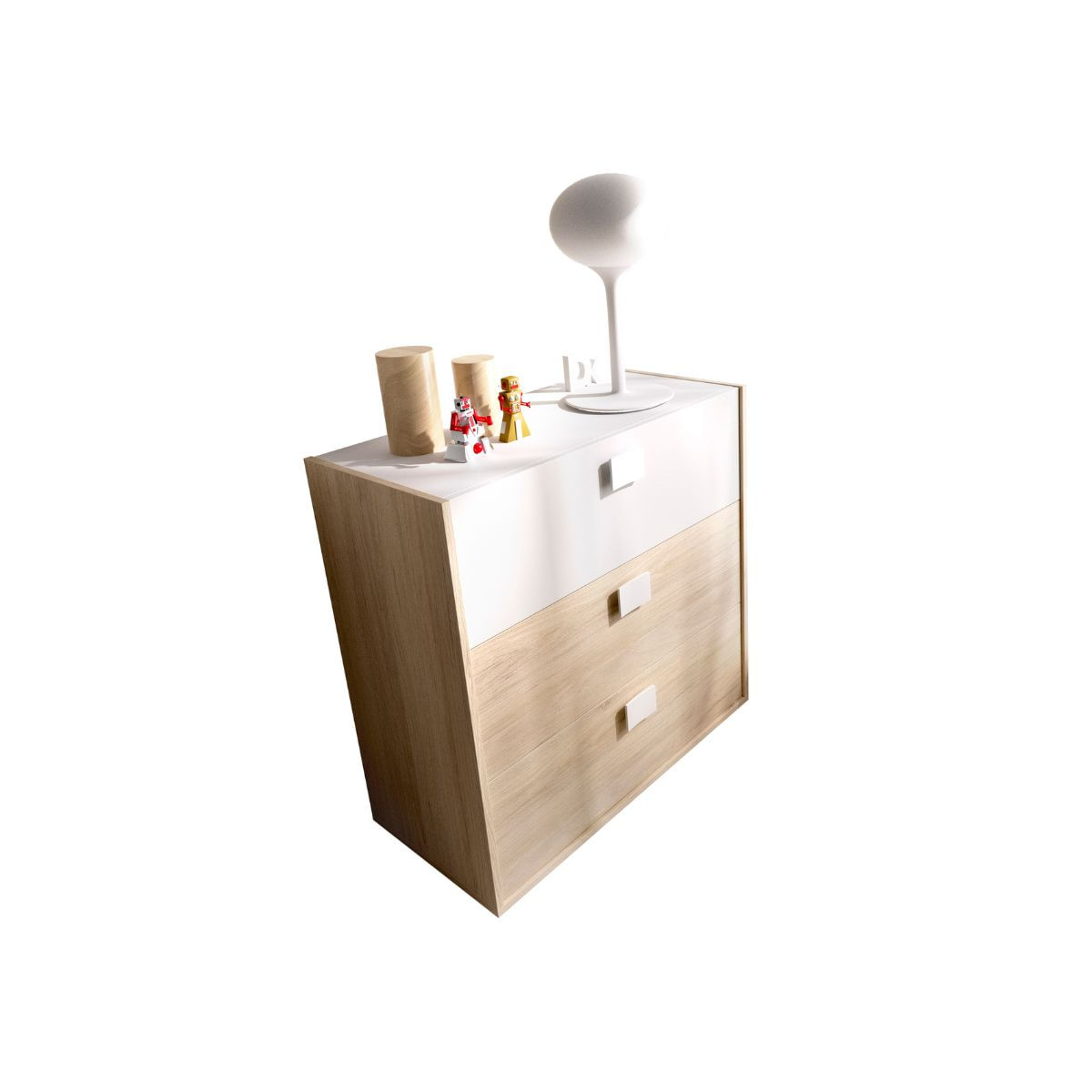 Conjunto-de-dormitorio-Dina-Pack-6-armario---comoda---mesita---cama-blanco-natural--comoda