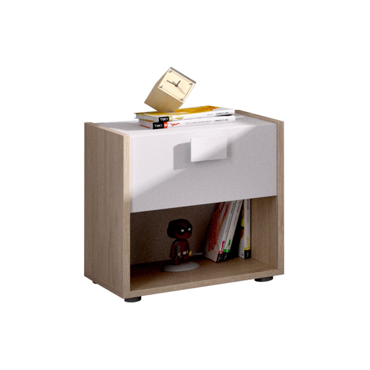 Conjunto-de-dormitorio-Dina-Pack-6-armario---comoda---mesita---cama-blanco-natural--mesita
