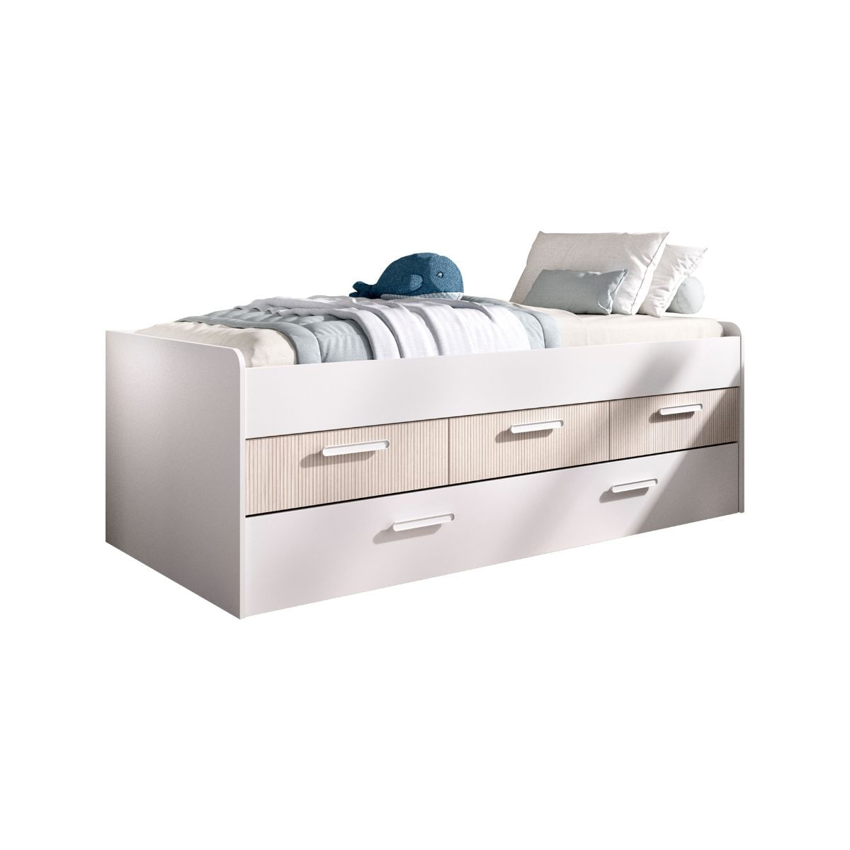 Cama-Leka-con-3-cajones---cama-de-arrastre-blanco-675x1945x95-cm-lateral
