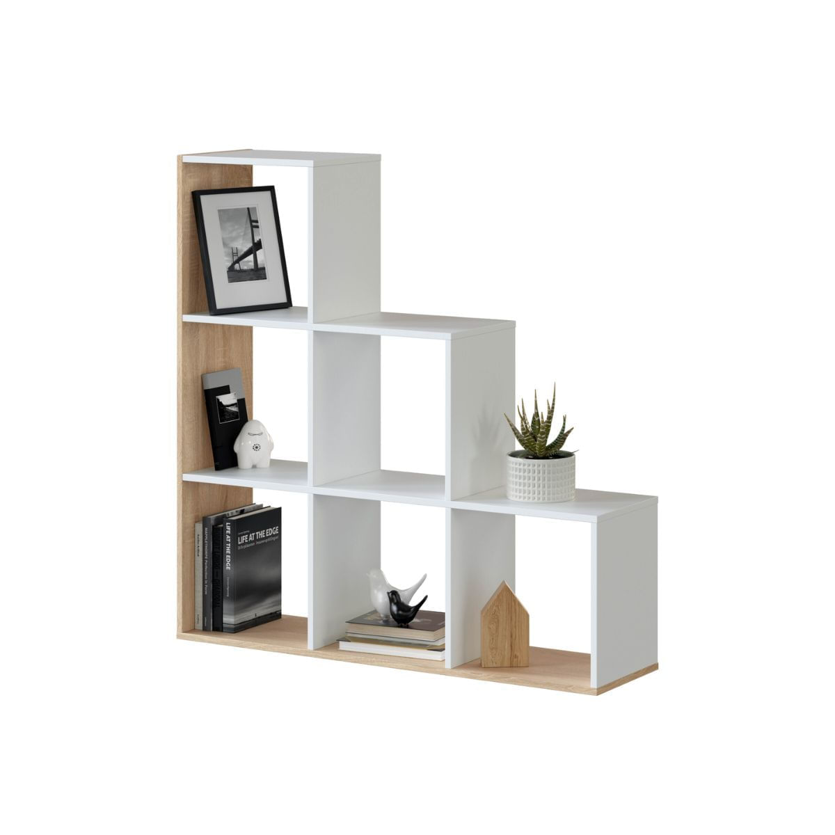 Estanteria-Luke-6-compartimentos-escalonada-natural-blanco-110x108x28-cm-fondo-blanco