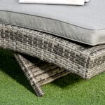 Tumbona Celeste Outsunny respaldo ajustable 5 posiciones gris 70x207x70 cm