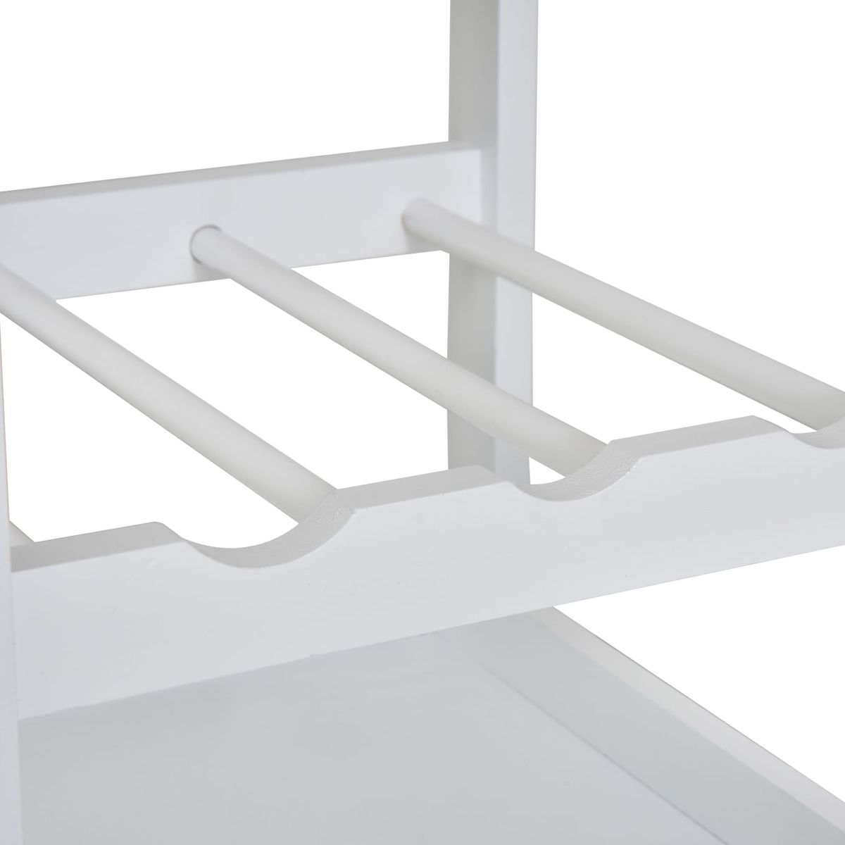 Carrito auxiliar Colibrí Homcom 4 niveles con ruedas blanco 76x37x37 cm