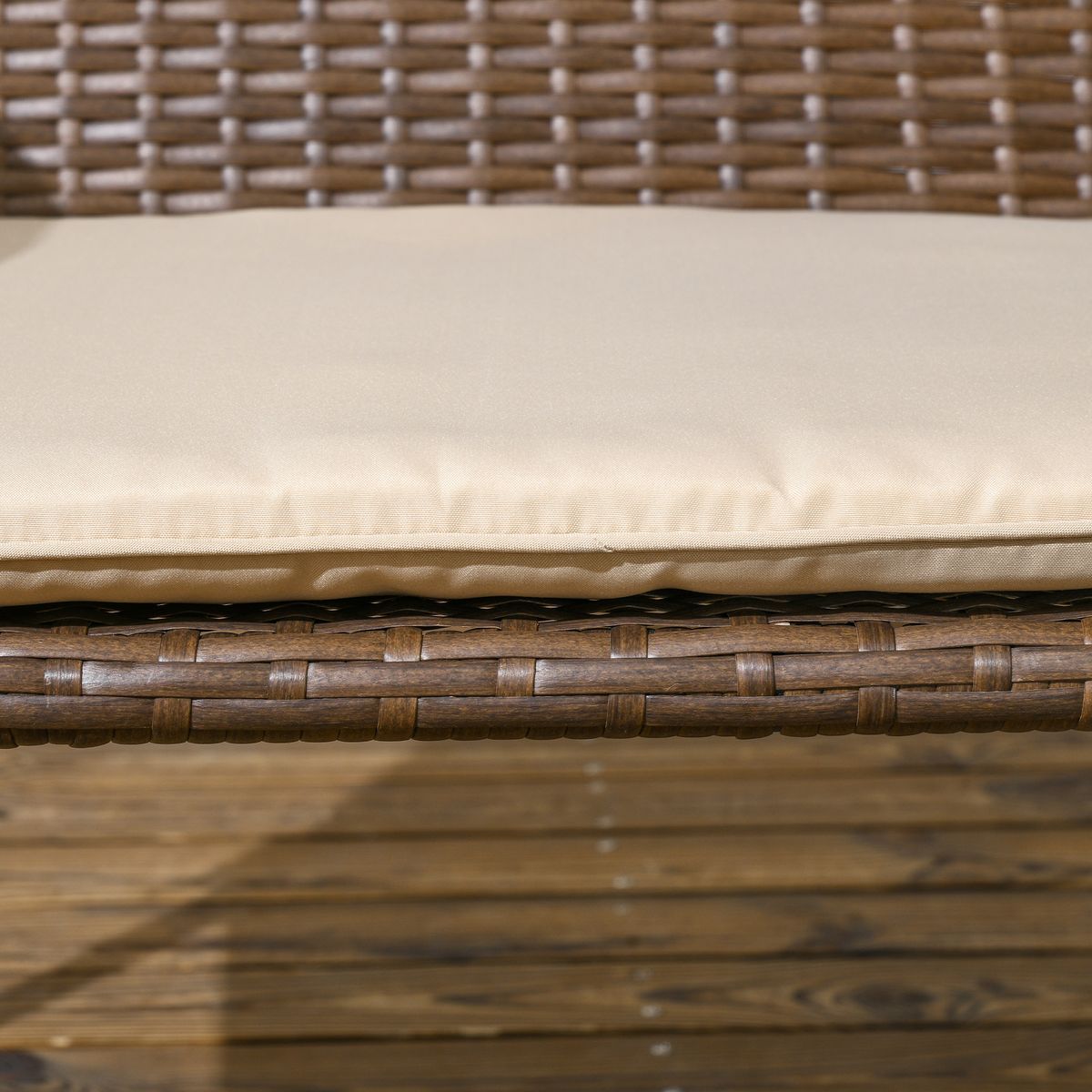 Conjunto de jardín Chill Outsunny 2 sillones + sofá + mesa marrón/negro