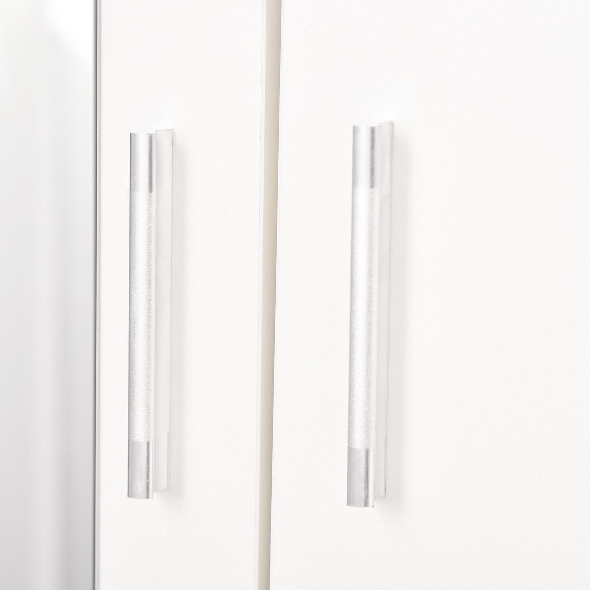 Armario Tasti Homcom 2 puertas con espejo + 3 cajones blanco 180x80x50 cm
