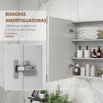 Armario con espejo Foro Kleankin con estantes ajustables blanco brillo 65x80x15 cm