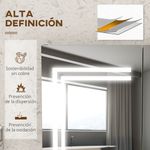 Armario con espejo Foro Kleankin con estantes ajustables blanco brillo 65x80x15 cm