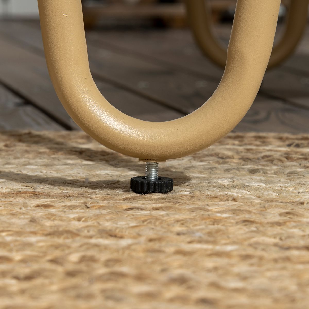 Conjunto de jardín Bango Outsunny 3 sillones + 1 mesa gris/natural 7