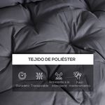 Cojín para asiento Outsunny con respaldo 3 plazas gris 8x150x98 cm