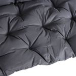 Cojín para asiento Outsunny con respaldo 3 plazas gris 8x150x98 cm