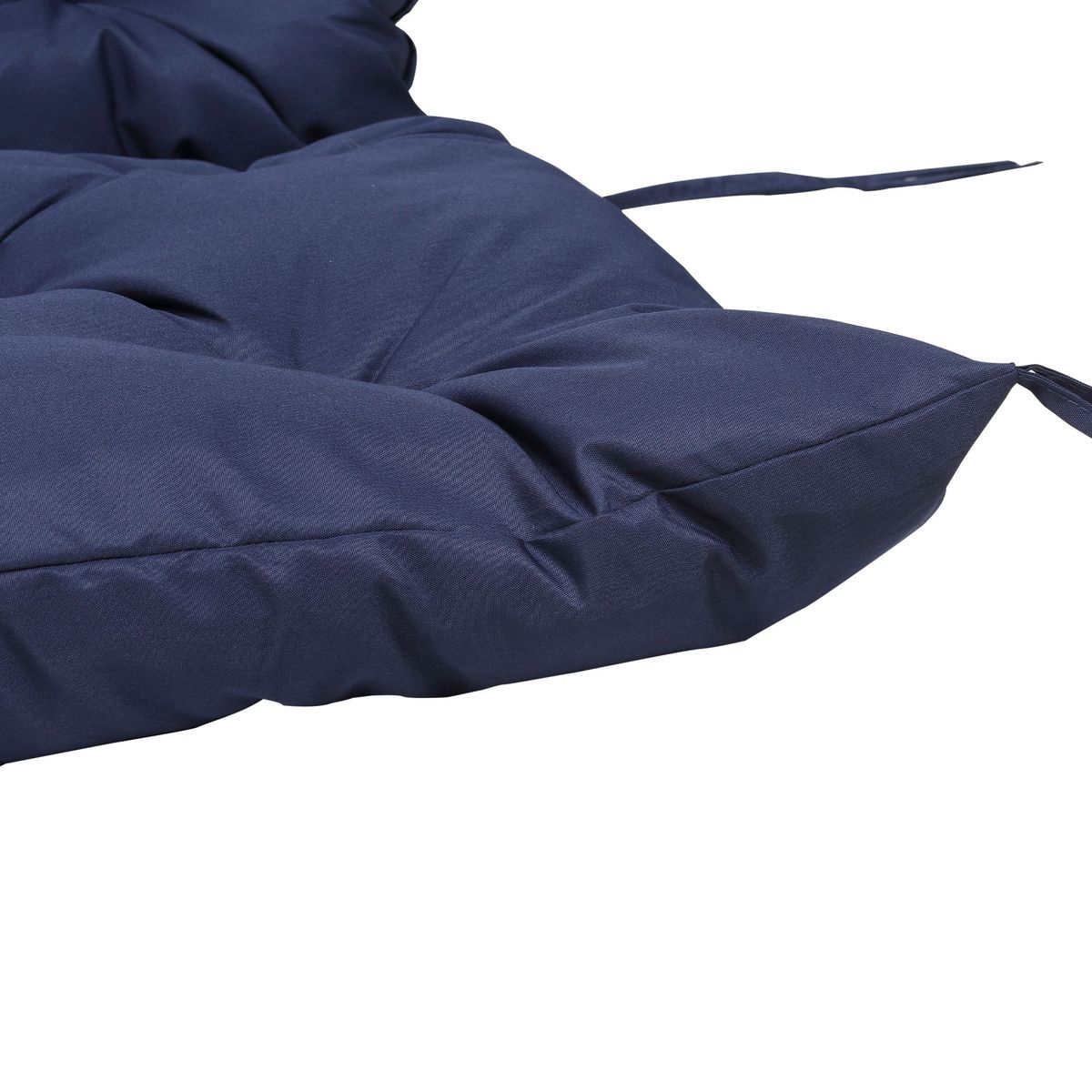 Cojín para asiento Outsunny con respaldo 3 plazas azul 8x150x98 cm
