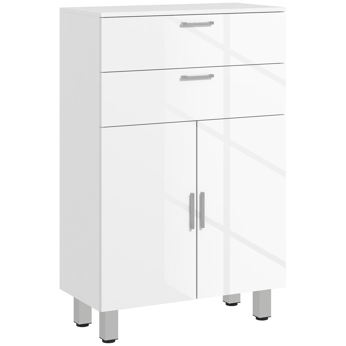 Mueble auxiliar Terra Kleankin con 2 cajones + armario blanco crillo 93x60x30 cm