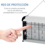Lámpara anti mosquitos Outsunny 30W luz UV 60m² plata 26,5x48,5x8,5 cm