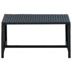 Mesa de centro exterior Lombarda negro 38x70x40 cm
