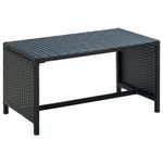 Mesa de centro exterior Lombarda negro 38x70x40 cm