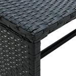 Mesa de centro exterior Lombarda negro 38x70x40 cm