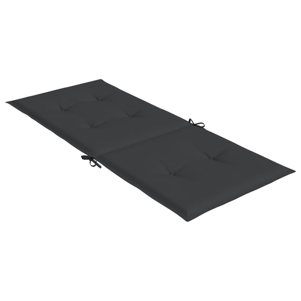Pack de 2 cojines para silla con respaldo alto negro 70x50x50 cm