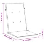 Pack de 2 cojines para silla con respaldo alto negro 70x50x50 cm