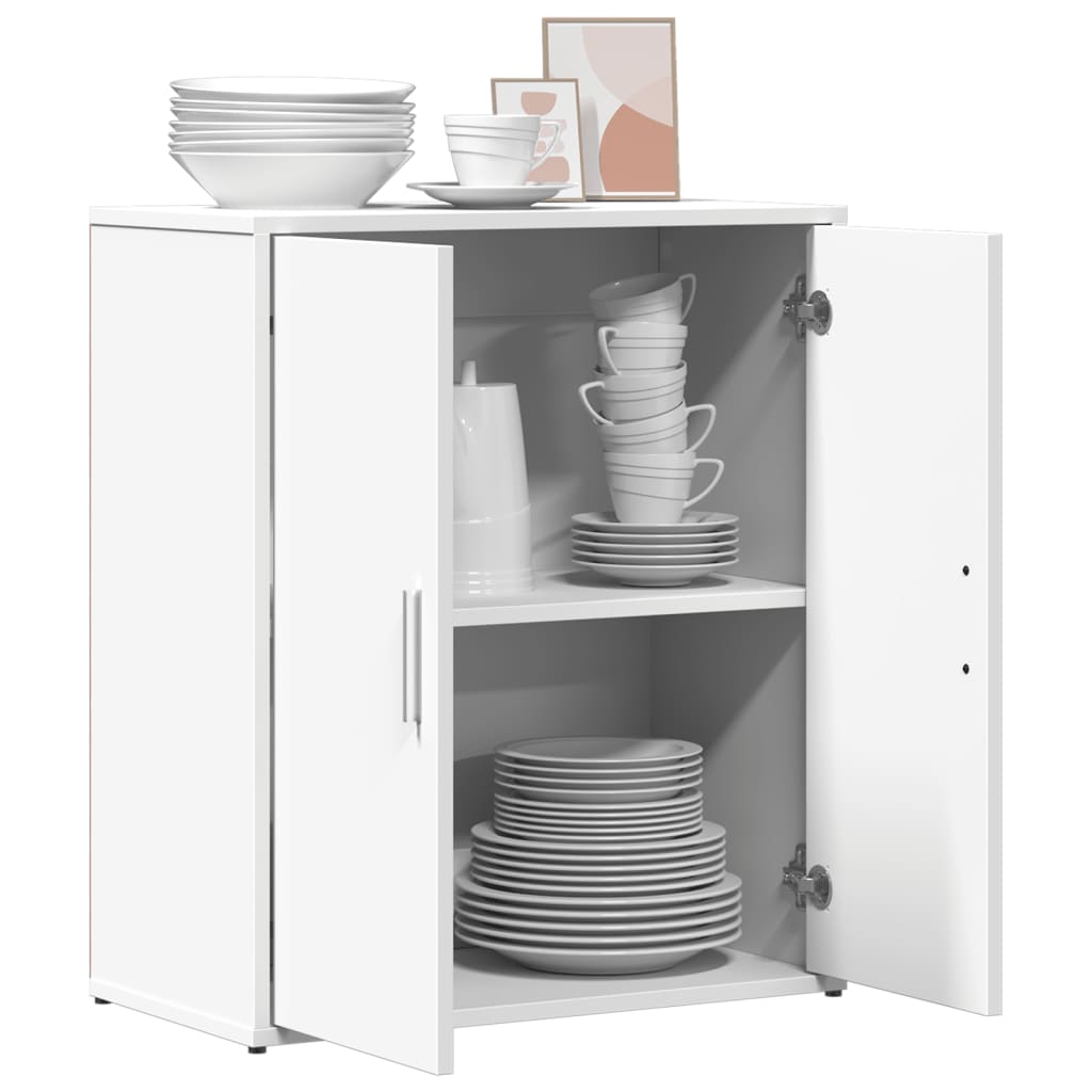Aparador Rimma doble puerta con estante blanco 70x60x31 cm