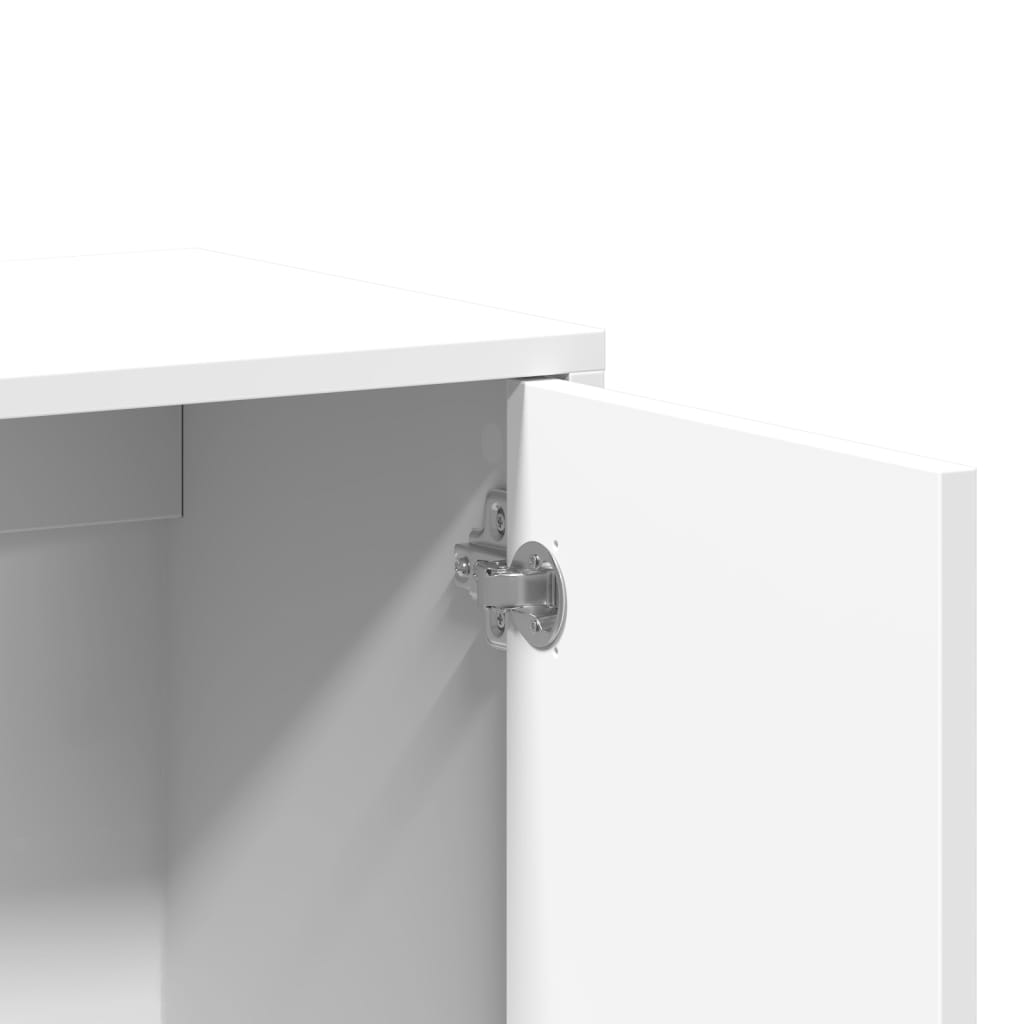 Aparador Rimma doble puerta con estante blanco 70x60x31 cm