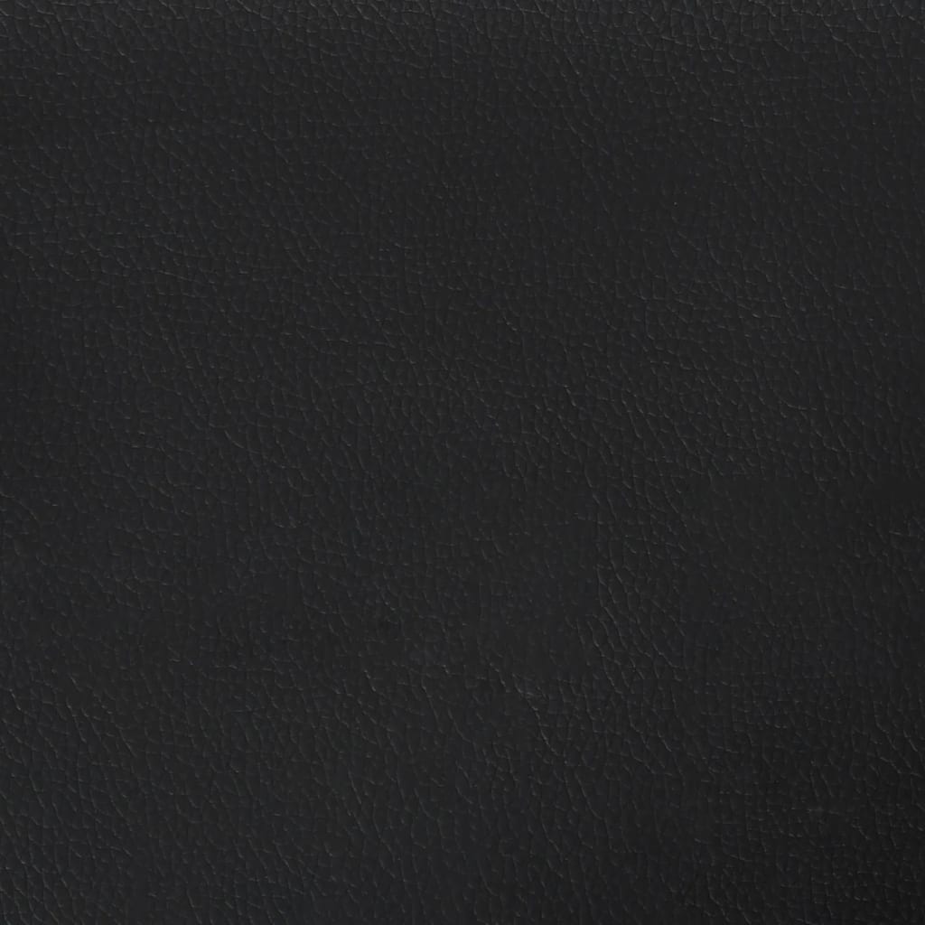 Sofá Liuj 2 plazas con 2 cojines negro 80x140x77 cm
