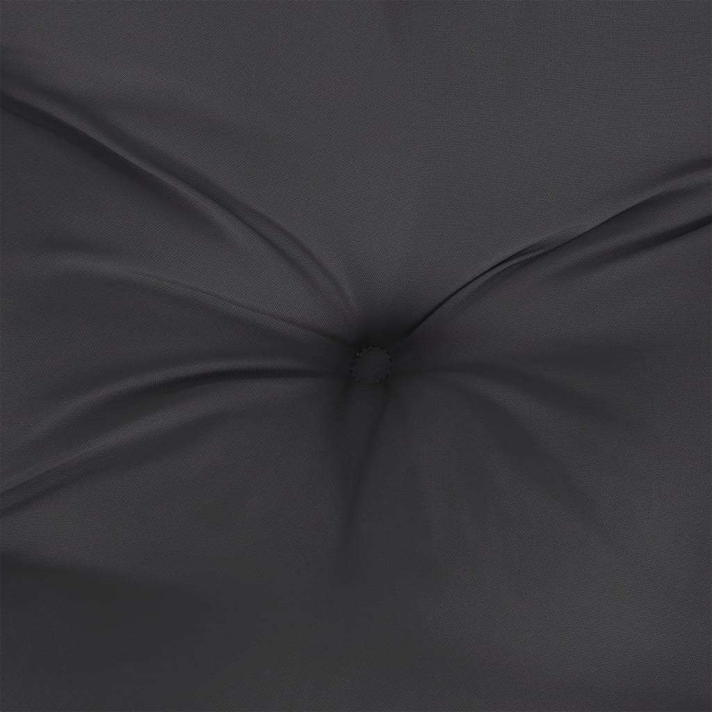 Cojín para asiento acolchado negro 12x60x60 cm
