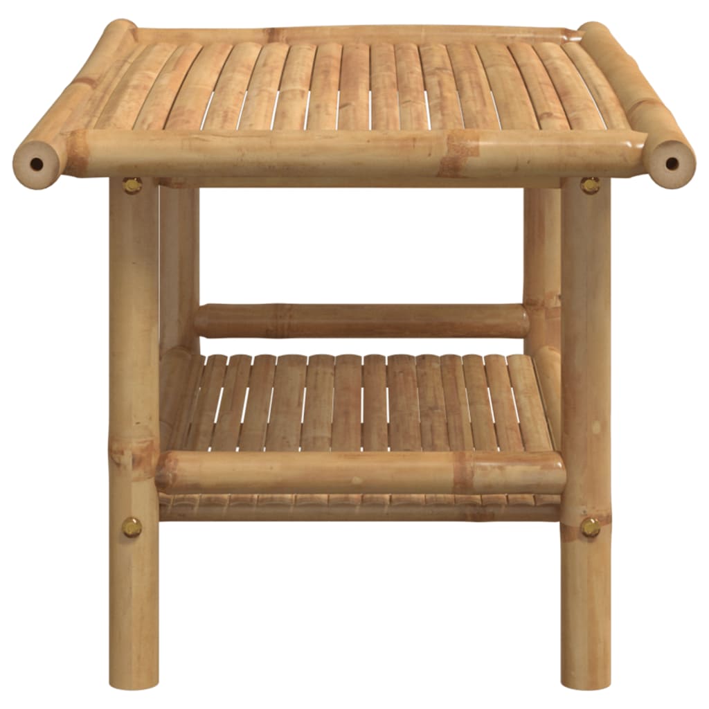 Mesa de centro Dinna estante inferior bambú 35x70x40 cm