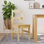 Pack de 2 sillas Panama madera maciza pino natural 90x40x40 cm