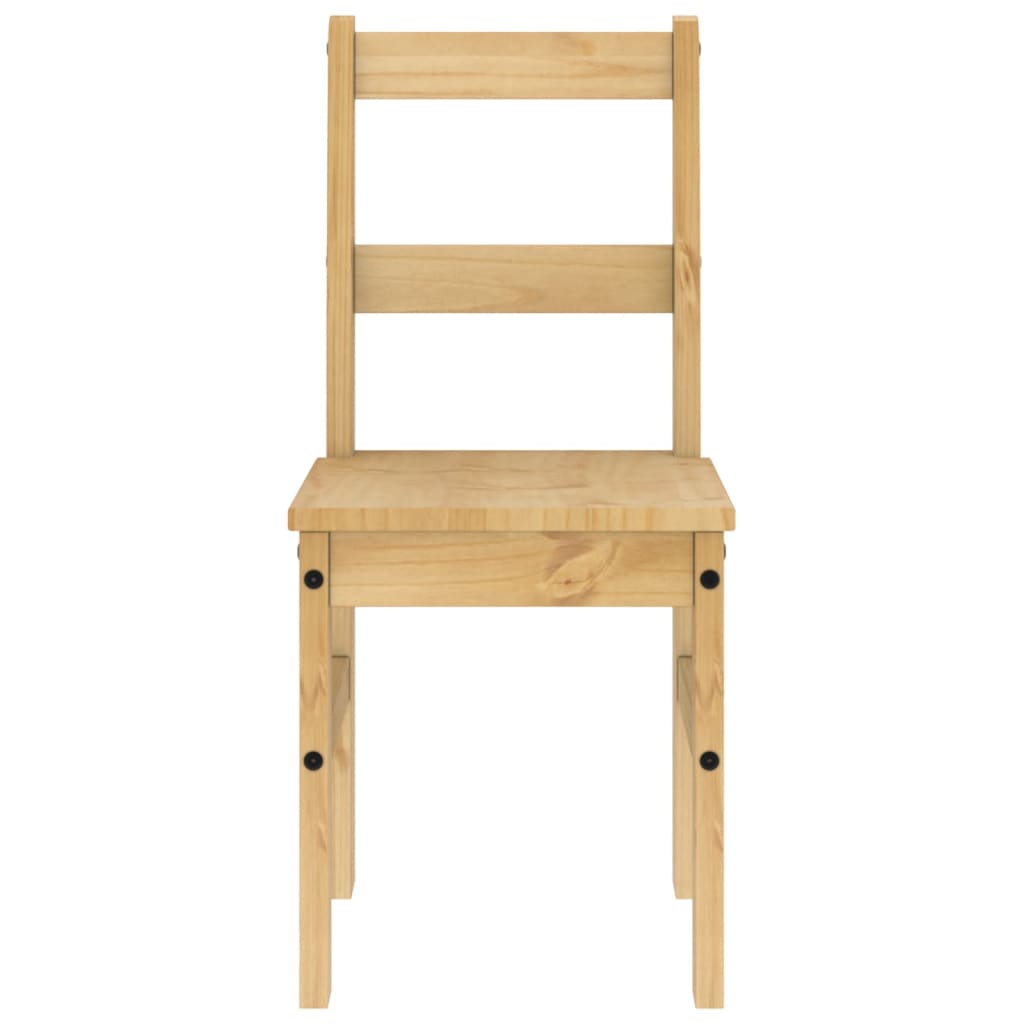 Pack de 2 sillas Panama madera maciza pino natural 90x40x40 cm