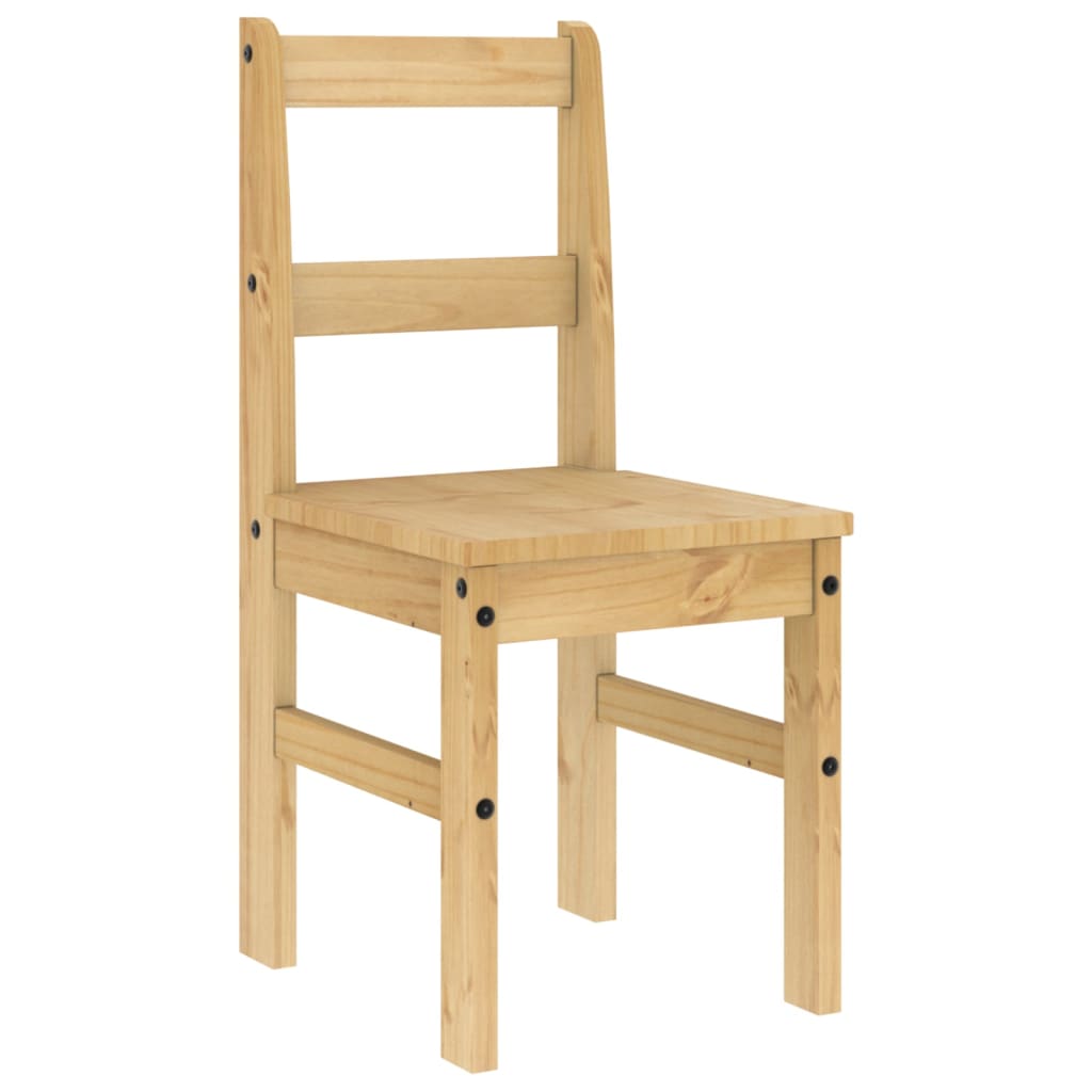Pack de 2 sillas Panama madera maciza pino natural 90x40x40 cm