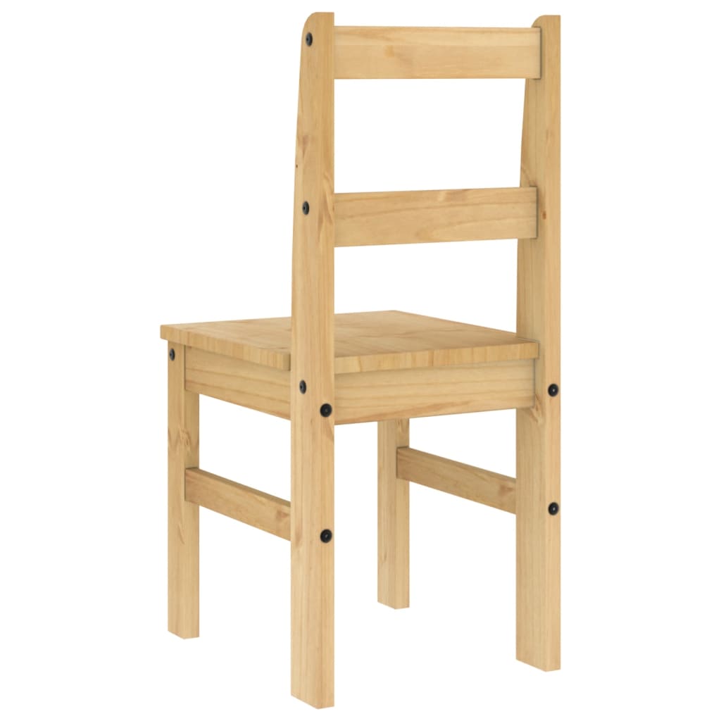 Pack de 2 sillas Panama madera maciza pino natural 90x40x40 cm