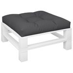 Cojín para asiento tela acolchada negro 12x80x80 cm