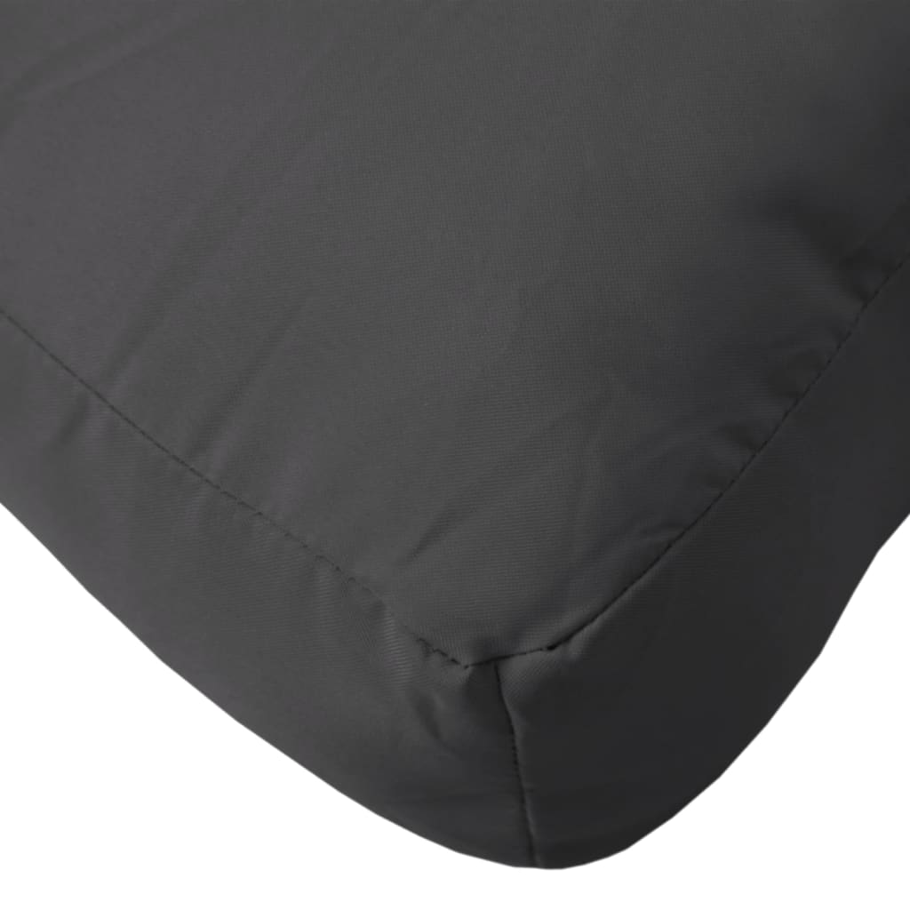 Cojín para asiento tela acolchada negro 12x80x80 cm