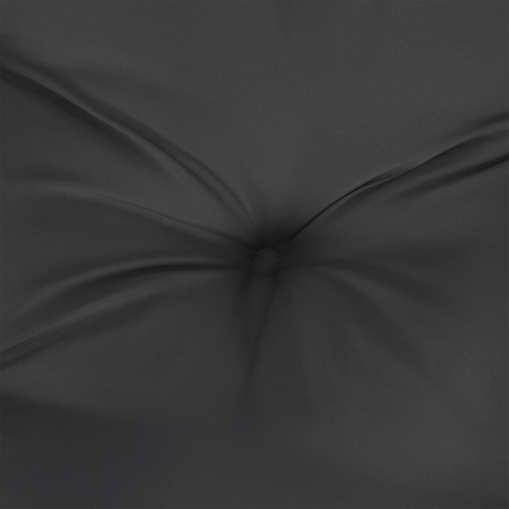 Cojín para asiento tela acolchada negro 12x80x80 cm
