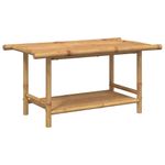 Mesa de centro Force estante inferior bambú 45x90x50 cm