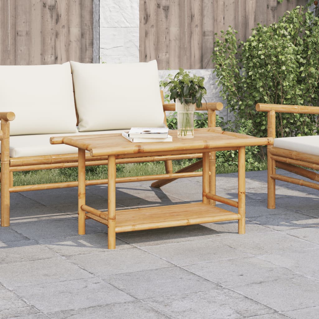 Mesa de centro Force estante inferior bambú 45x90x50 cm