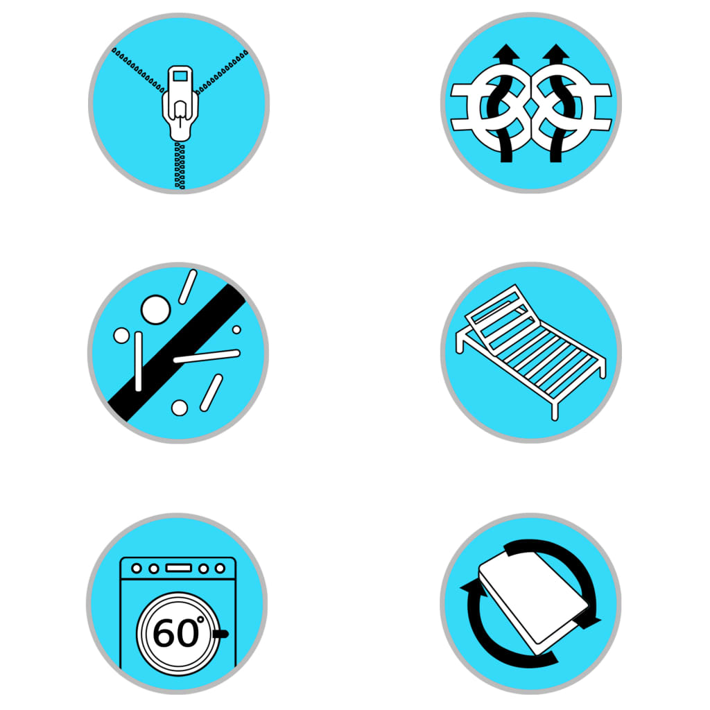 Colchón de espuma PU Julieta 7 zonas blanco 80x200 cm