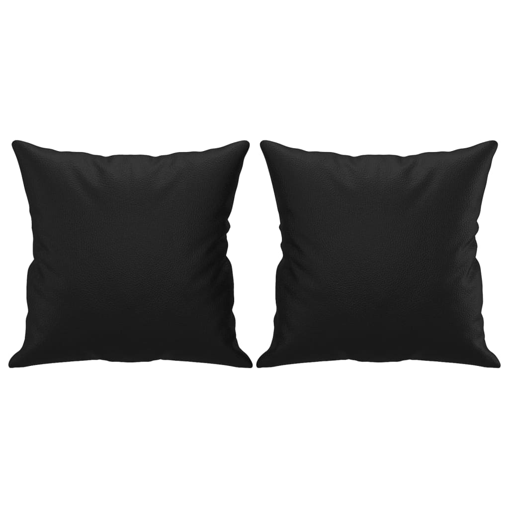 Sofá Belgim 2 plazas con cojines negro 80x138x77 cm