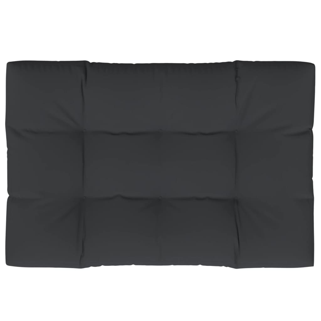Cojín para asiento exterior acolchado negro 12x120x80 cm
