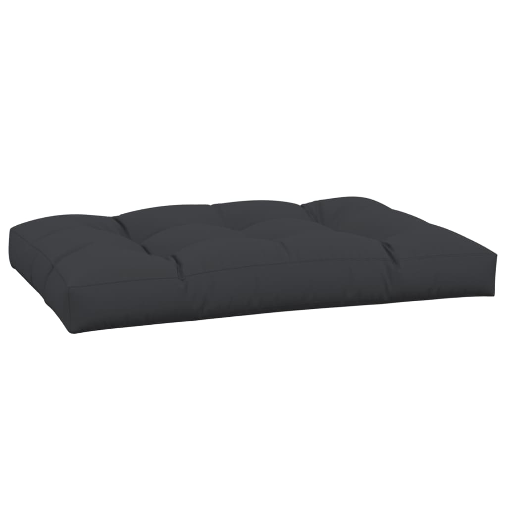Cojín para asiento exterior acolchado negro 12x120x80 cm