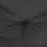 Cojín para asiento exterior acolchado negro 12x120x80 cm