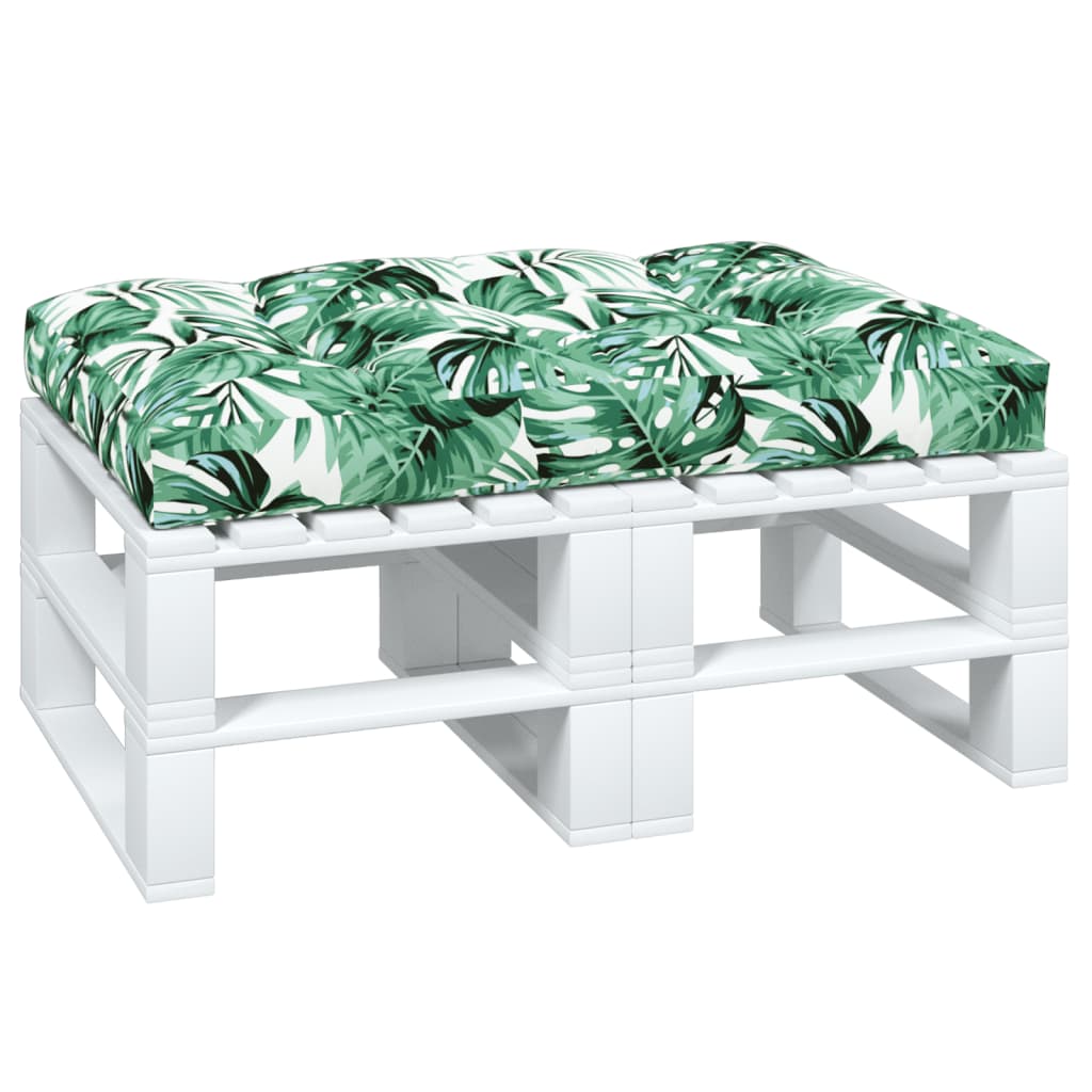 Cojín para asiento exterior acolchado verde 12x120x80 cm