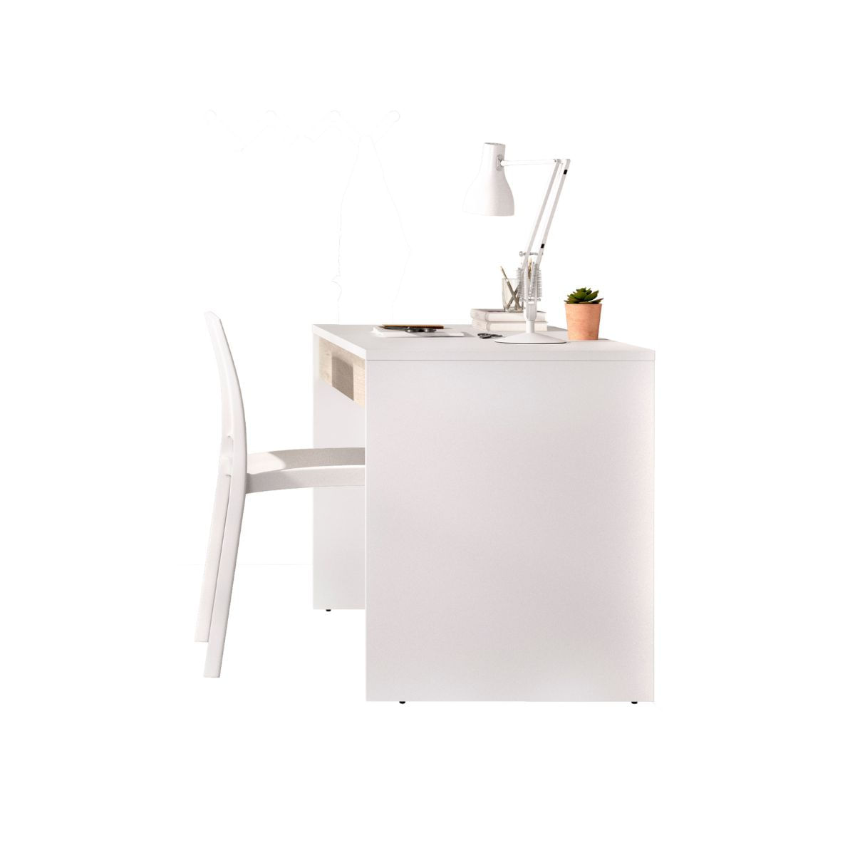 Conjunto-de-dormitorio-Top-Pack-4-cama-con-arrastre---mesita---escritorio-blanco-natural-escritorio