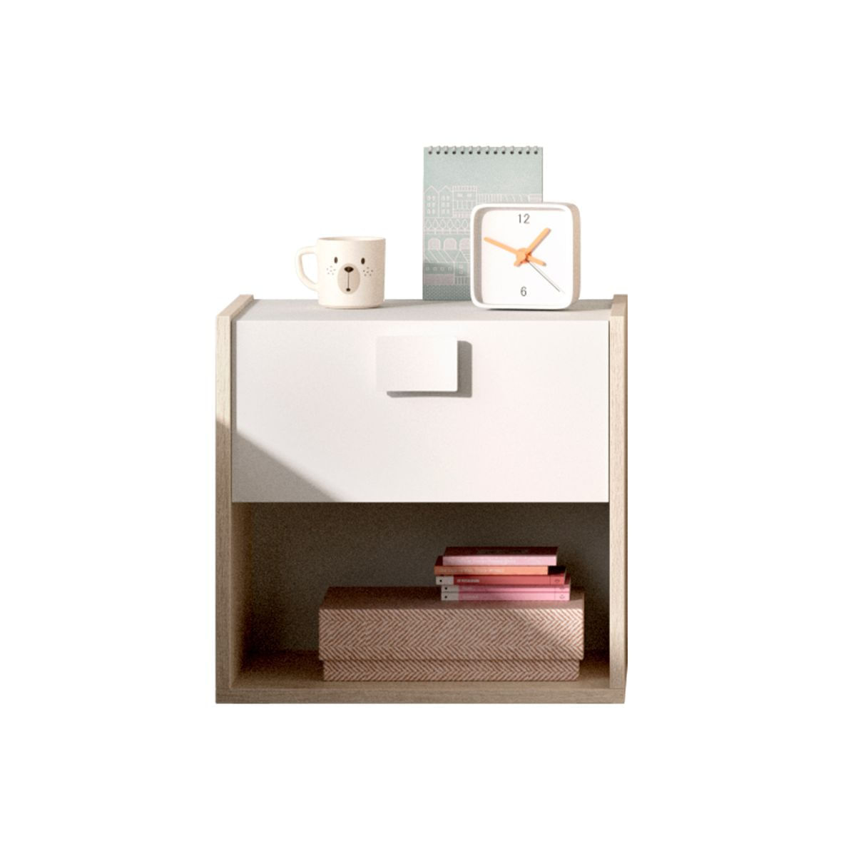 Conjunto-de-dormitorio-Top-Pack-2-cama---mesita---escritorio-blanco-natural