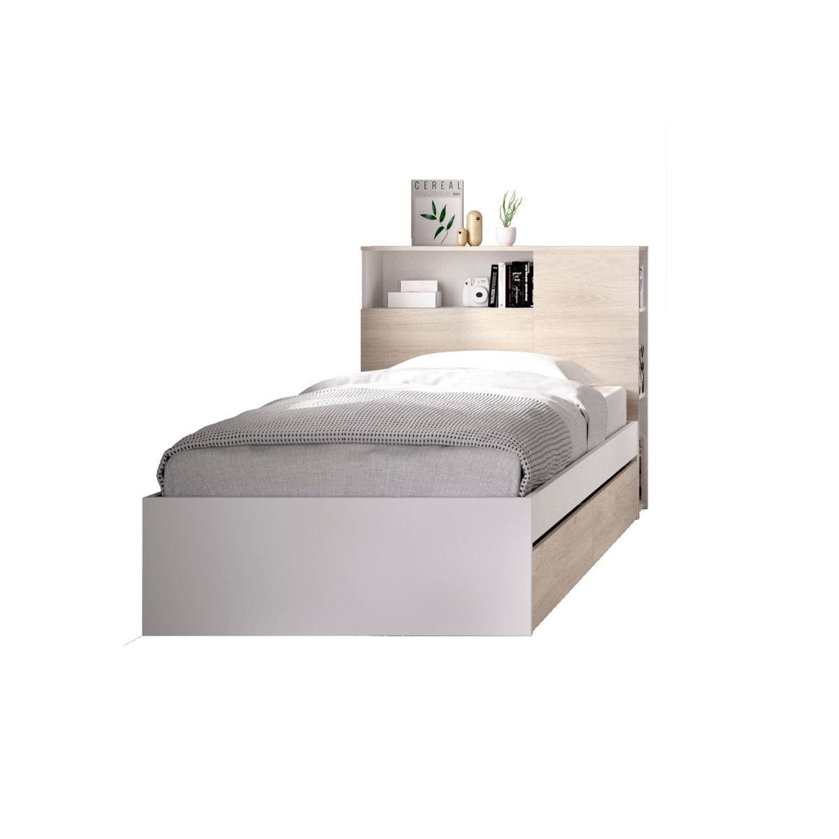 Conjunto-de-dormitorio-Ten-Pack-6-cama---escritorio---armario-blanco-natural-cama