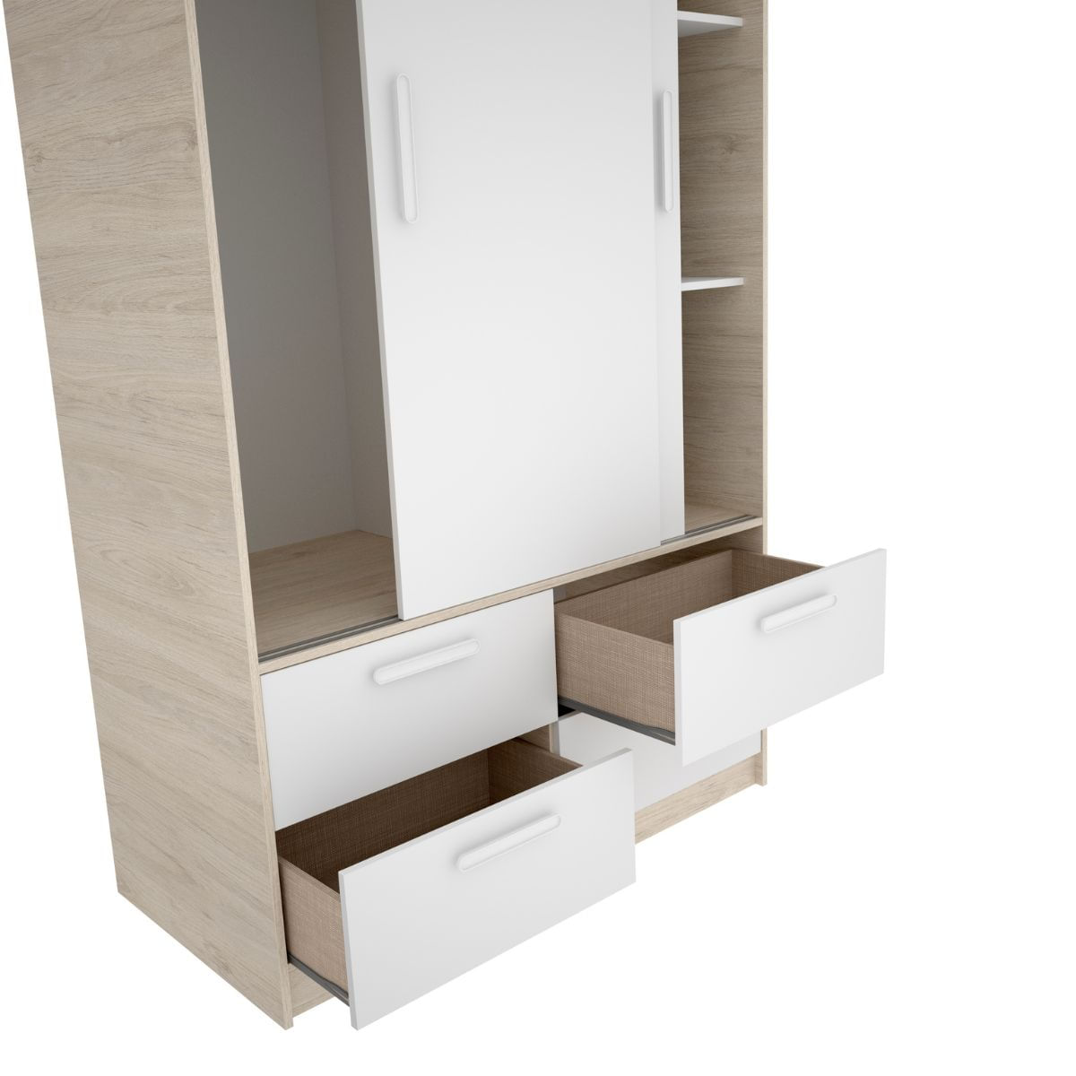 Conjunto-de-dormitorio-Top-Pack-1-cama---armario-blanco-natural-