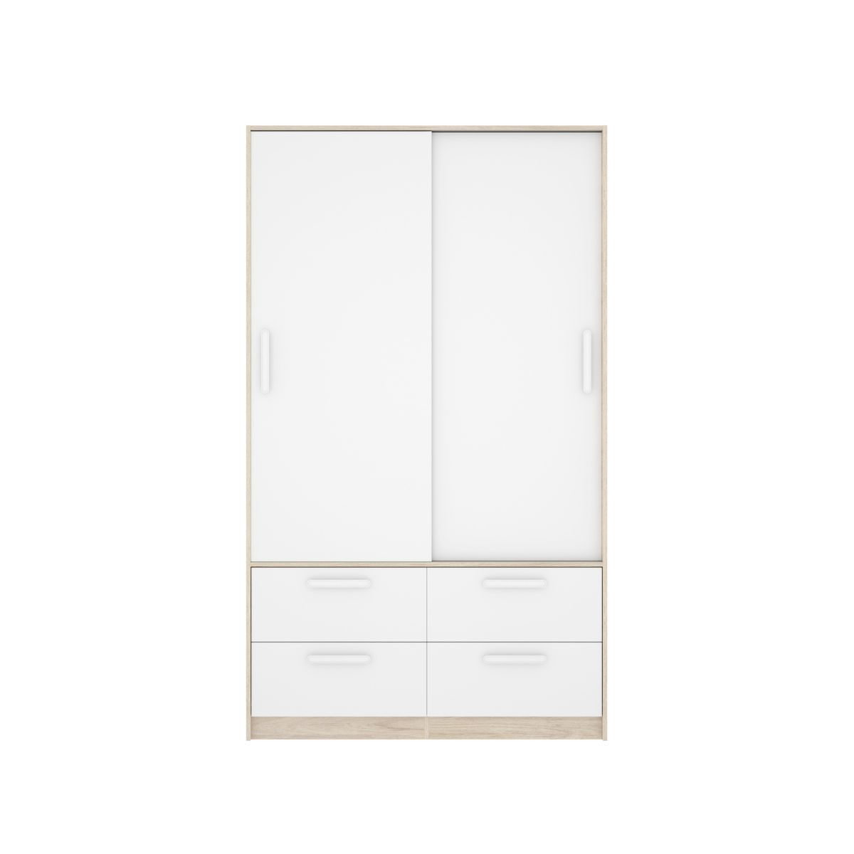Conjunto-de-dormitorio-Top-Pack-1-cama---armario-blanco-natural-
